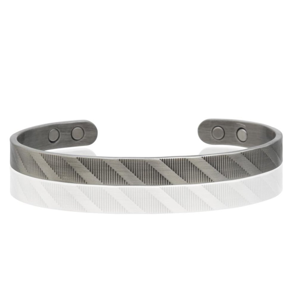 Antique Silver Magnetic Bracelet Cuff Bangle Arthritis Pain Therapy Bracelet